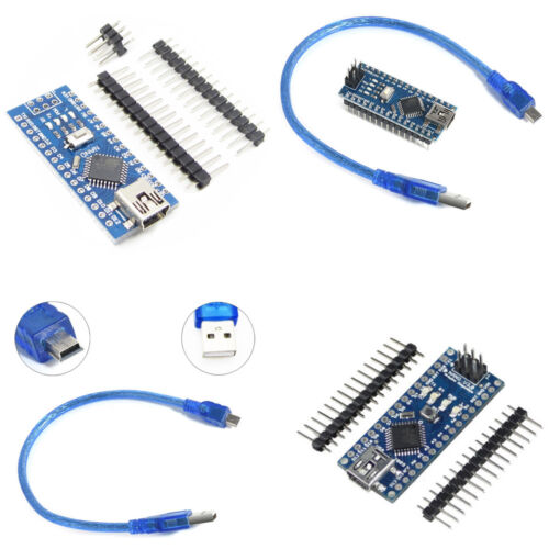 Carte microcontrôleur Arduino Mini USB Nano V3.0 ATmega328P FT232 5V 16M - Photo 1/19