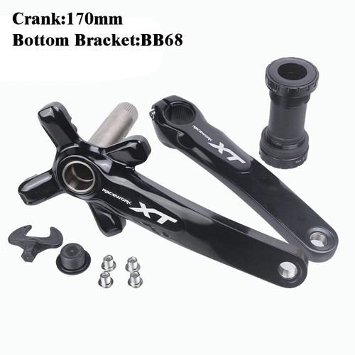 Juego de bielas de bicicleta 104BCD MTB bicicleta manivela plato bicicleta 170 mm 175 mm negro redondo Reino Unido - Imagen 22 de 25