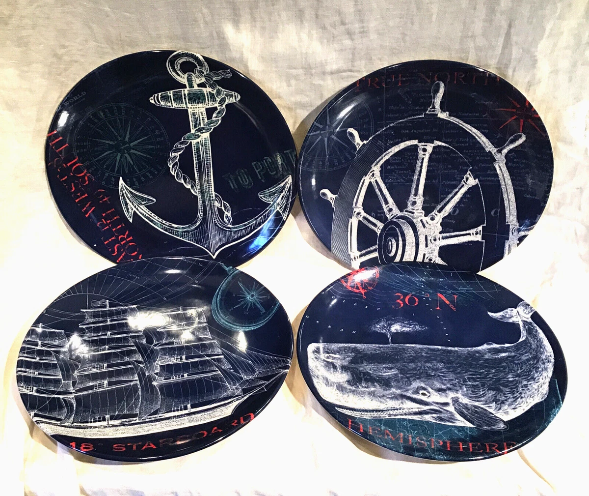 Nautical clearance dinner plates