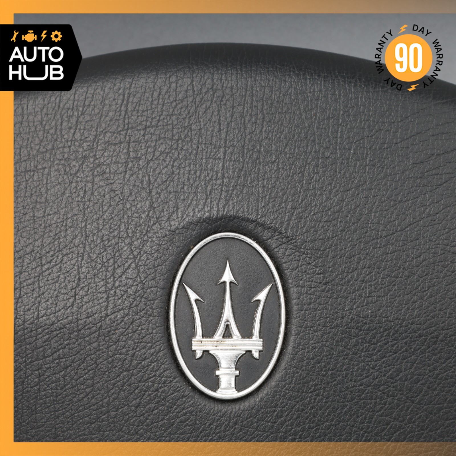 03-13 Maserati Quattroporte M139 Steering Wheel Air Bag Airbag Black OEM