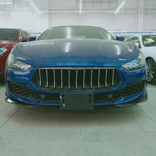 2 piezas divisor de labios frontal de fibra de carbono apto para Maserati Ghibli 2018 2019 - Imagen 3 de 10