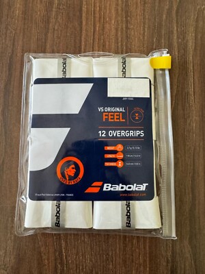 Babolat VS Original White Tennis Racquet Overgrip Pack of 12
