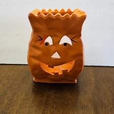 Fabri-Centers of America 1992 Vintage Ceramic Pumpking Luminaria Halloween NEW