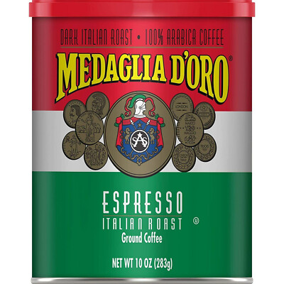 2 Pack - Medaglia d'Oro Caffe Italiano Roast Espresso Coffee 100% Arabica - 10oz