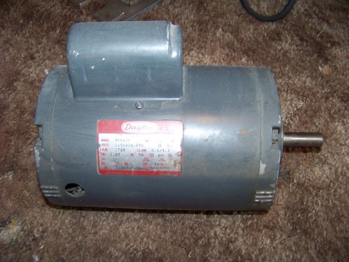 Dayton 4k643f AC Electric Motor 1/2Hp 1725rpm 115/208-230V 1Ph General Purpose