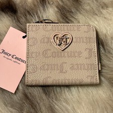 NWT Juicy Couture Flawless L-Zip Card Case Wallet - Cafe