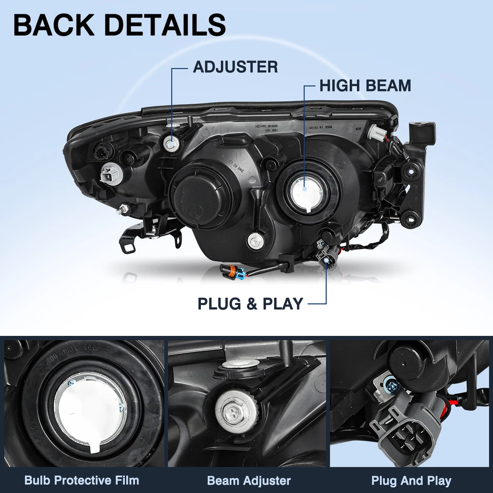 For 2006 2007 2008 Subaru Forester FACTORY Headlights Assembly Headlamp 06 07 08 - Image 3 of 4