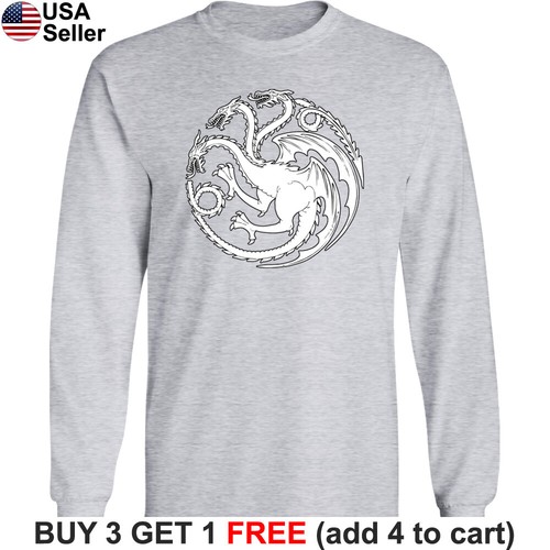 Juego de Tronos Targaryen Camiseta Larga Casa GoT Fuego y Sangre Madre Dragón - Imagen 20 de 26