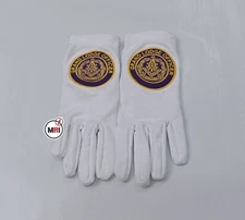 MASONIC GRAND LODGE COTTON GLOVES, GL GLOVES FOR MEN