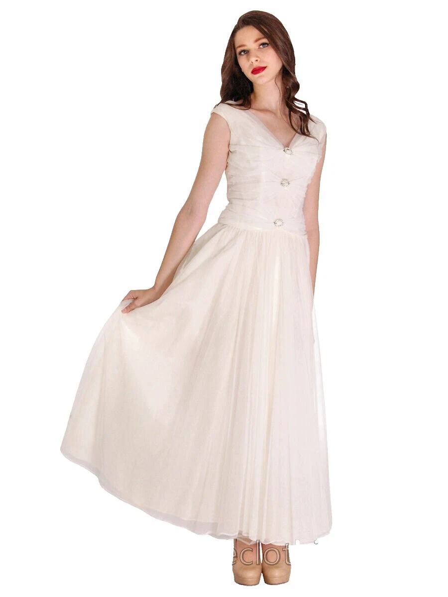 Prom White 1950s Vintage Dresses for Women