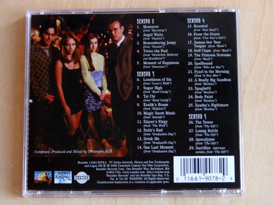Buffy the Vampire Slayer – The Score Seasons 2–5 CD Rounder 2008 Christophe Beck - Image 2 of 4
