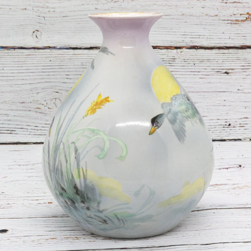 Rare Antique Burleigh Ware / Burgess & Leigh, Burslem Vase, Flying Geese / Bird - Image 3 of 4