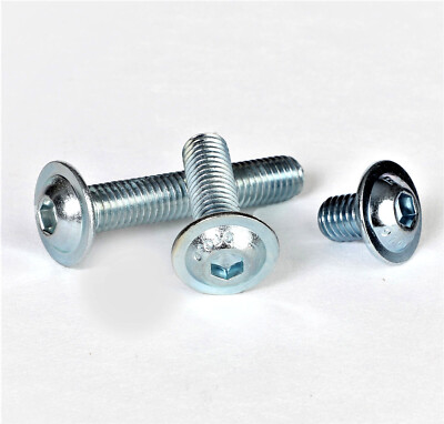 ISO 7380-2 10.9 verzinkt ISK M8 x 10 - M8 x 80 mm Linsenschraube mit Flansch