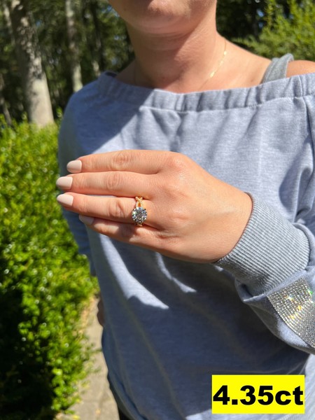 Alternate view of Moissanite Engagement Infinity Promise Ring 14k Gold Plated Real 925 Silver