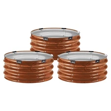 3x2x2x1ft Galvanized Raised Garden Bed Round Planter with Open Base & Assembly