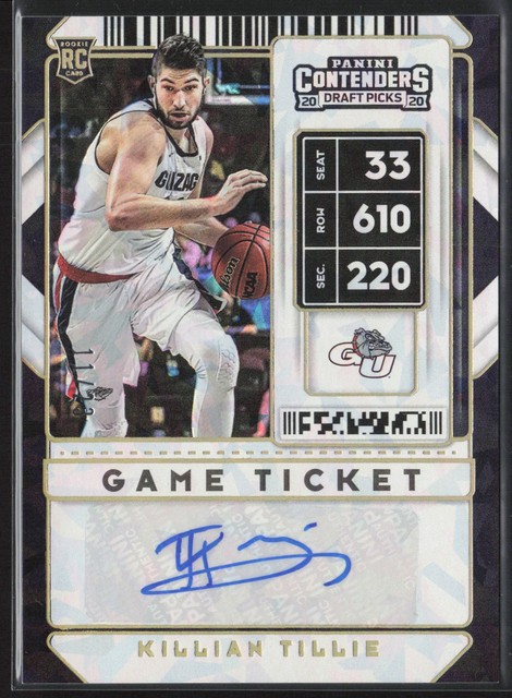 2020 Panini Contenders Draft Picks #94 Killian Tillie Cracked Ice Auto #/23 RC