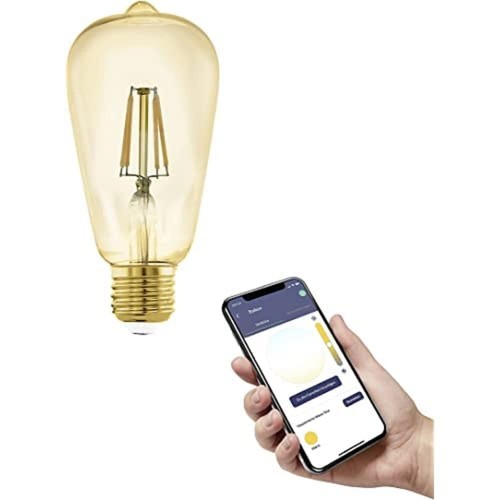 EGLO connect.z Smart Home lampadina Led E27, ST64, ZigBee, app e controllo vt9j - Foto 1 di 7
