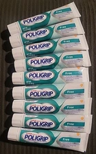 (9) Poligrip Free Denture Adhesive Cream 2.4oz ~EXP: 2027