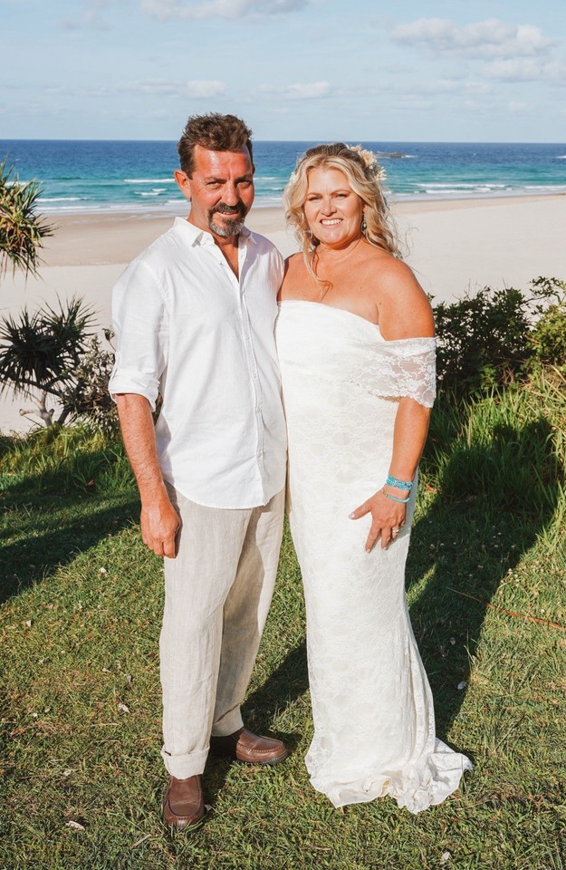 Custom made Boho meets beach off the shoulder lace and silk ivory wedding dress