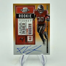 Ke'Shawn Vaughn Orange Rookie Auto 2020 Panini Contenders Optic #128
