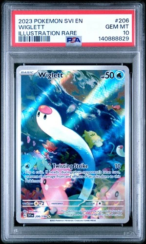 2023 POKEMON SVI EN-SCARLET & VIOLET ILLUSTRATION RARE #206 WIGLETT PSA 10