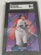 2025 Topps Finest #205 Aaron Judge Purple Refractor 65/125 SGC 9