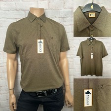 Gabicci Jersey Oxford Polo Shirt, Z17, Caramel, Medium, BNWT.
