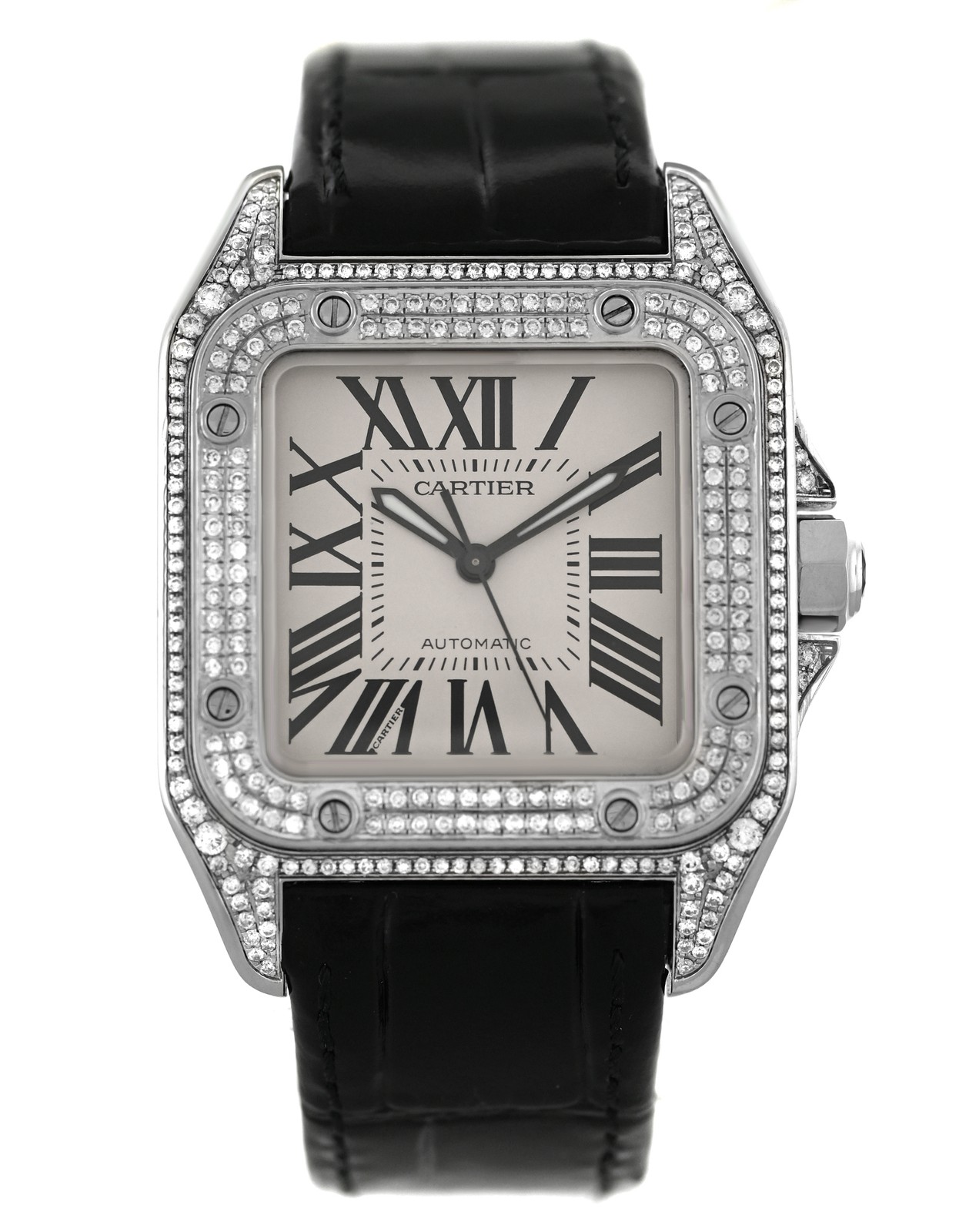 Cartier Santos 100 2878 W20106X8 Diamonds