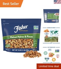 16 oz California Unsalted Walnut Halves Pieces - Perfect for Baking Cooking