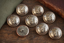 Lot 7 Boutons Sapeurs Pompiers Casque Hache Uniforme Ancien XXe