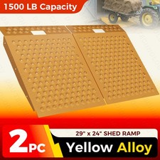 VNN 2PC 29" x 48" Shed Ramp for Riding Mower Anti-Slip Punch Plate Ramp 1500 LB