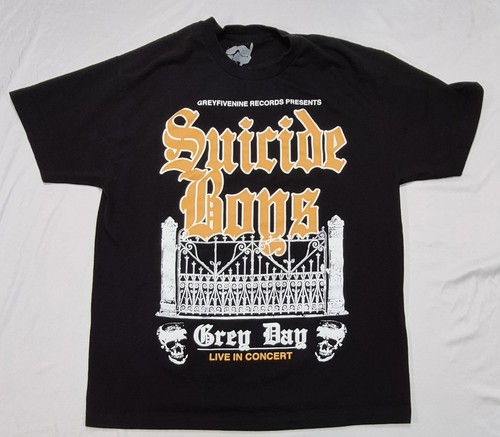 Camiseta SuicideBoys Gris Gira de Día Concierto Merch G59 Black Gates Adulto Talla Grande
