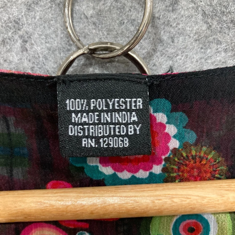 Blusa Desigual Feminina Tamanho Médio Manga Transparente Botão Cintura Gota 33410 - Imagem 3 de 4