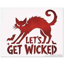 Witch Black Cat Salem Stencil   Halloween, Spooky, Gothic, Magic, Witchcraft