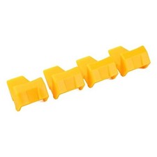 4 Pack Wheel Rim Guards, Yellow Plastic Tyre Changer Protector Inserts for