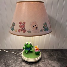 Vintage Jim Henson Muppet Babies Kermit Frog Lamp WORKS SEE NOTE Nursery 80