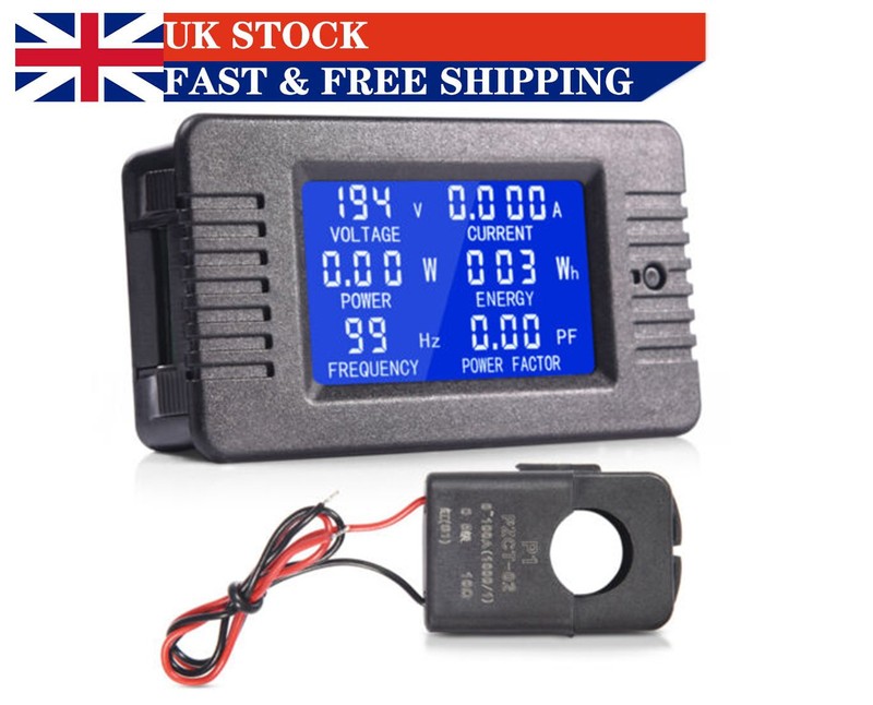 NEW 100A LCD Digital Multimeter AC Voltmeter 80~260V Power Energy Volt Meter