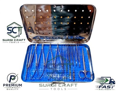 Basic Hand Surgery Set of Micro Surgical Instruments With case
