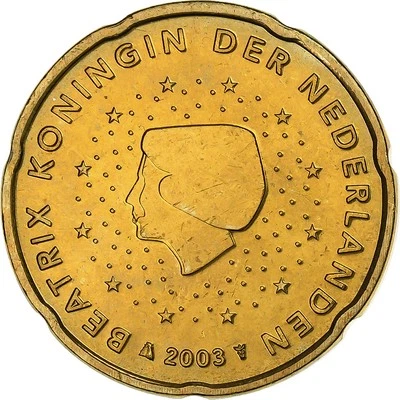 [#1166125] Niederlande, Beatrix, 20 Euro Cent, 2003, Utrecht, Nordic gold, UNZ,  - Bild 1 von 2