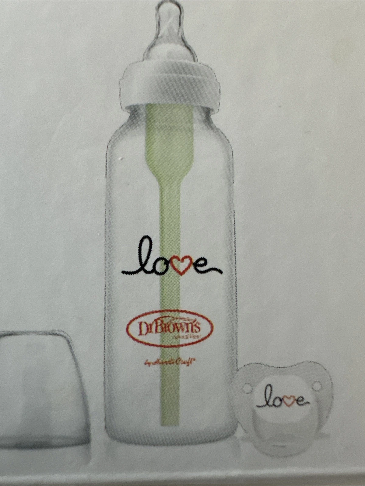 NEW Dr. Brown's Options Special Edition Love set Baby Bottle & Pacifier HTF VtG