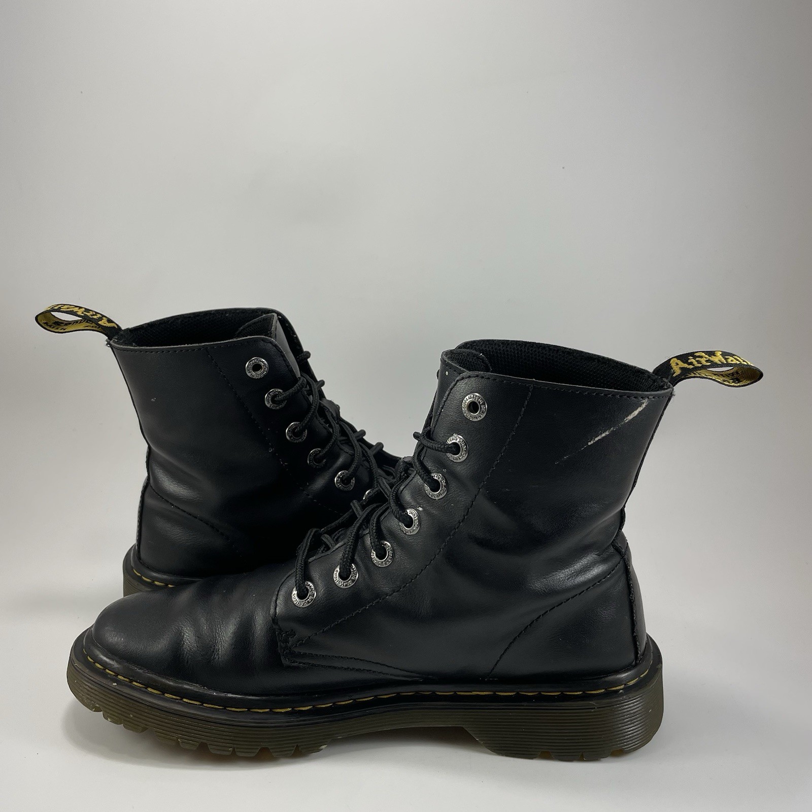 Dr. Doc Martens Luana Combat Boots Womens Size 9 Black Leather 7-Eye thumbnail 10