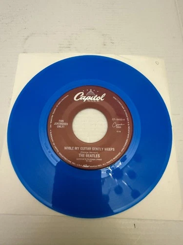 The Beatles While My Guitar Gently Weeps Capitol 45 Jukebox Blue Vinyl 7"