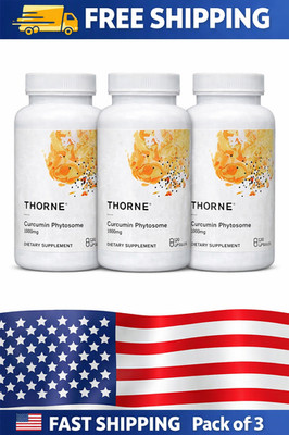 Thorne Curcumin Phytosome 1000Mg Dietary supplement | 120 Capsules  Pack OF 3