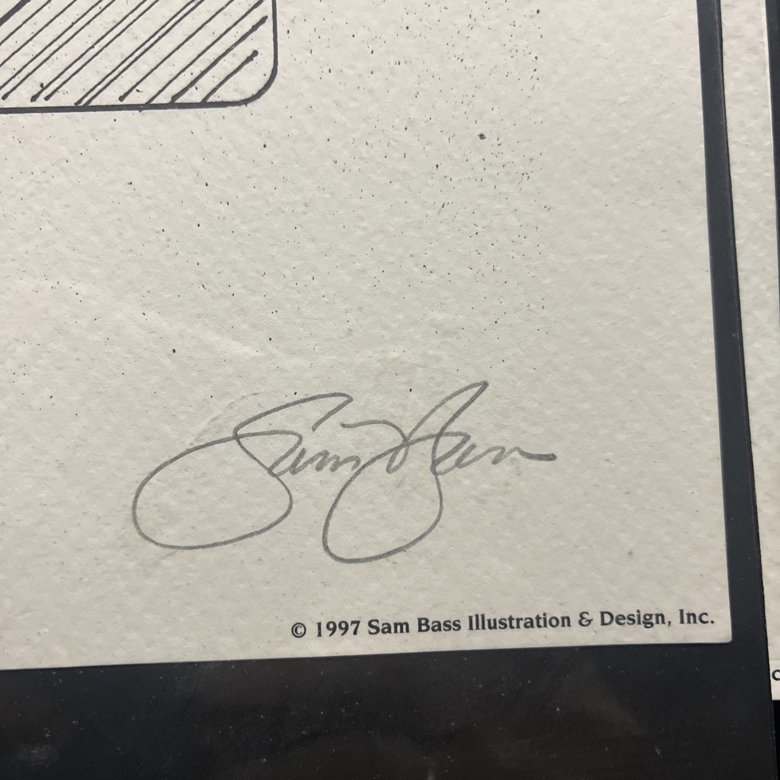 Sam Bass Signed Print Bill Elliot 47/250 1997