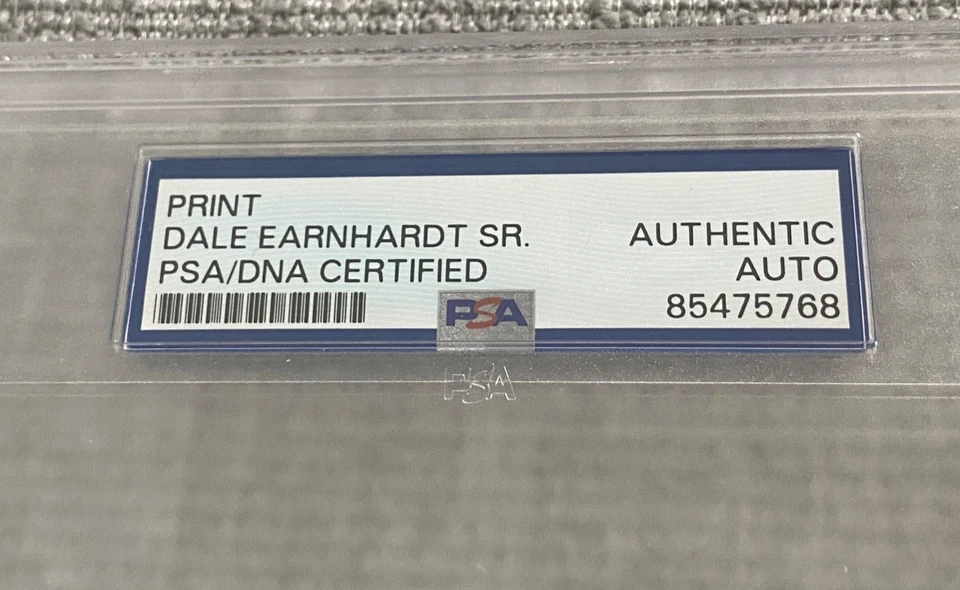 DALE EARNHARDT SR AUTOGRAPHED PRINT at Daytona 500 PSA/DNA CERTIFIED 1990 - Image 2 of 4