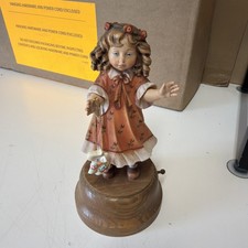 vintage ANRI Sarah Kay wooden music box