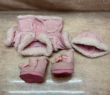 Build-A-Bear Pink Winter Outfit Coat Hat Boot...
