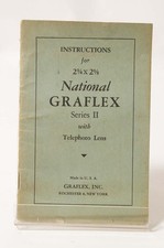 F66842 NATIONAL GRAFLEX Series II Instruction Manual c.1930s, 29 pgs