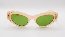 Vintage 1950's Women's or Child Cat Eye Peach Sunglasses Made in Italy