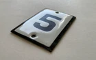 Vintage Enamel Porcelain Locker Number 5 Door Sign